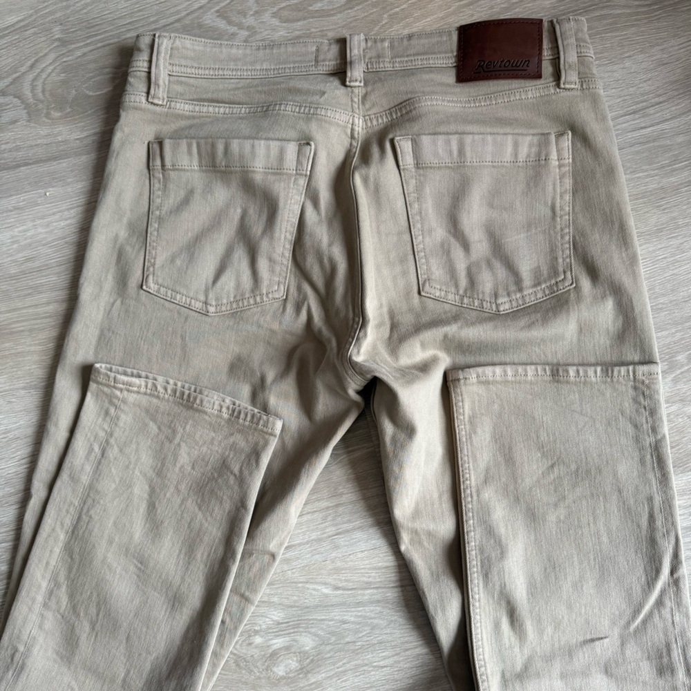Revtown Mens Khaki Denim - Sharp - Sz 32x30